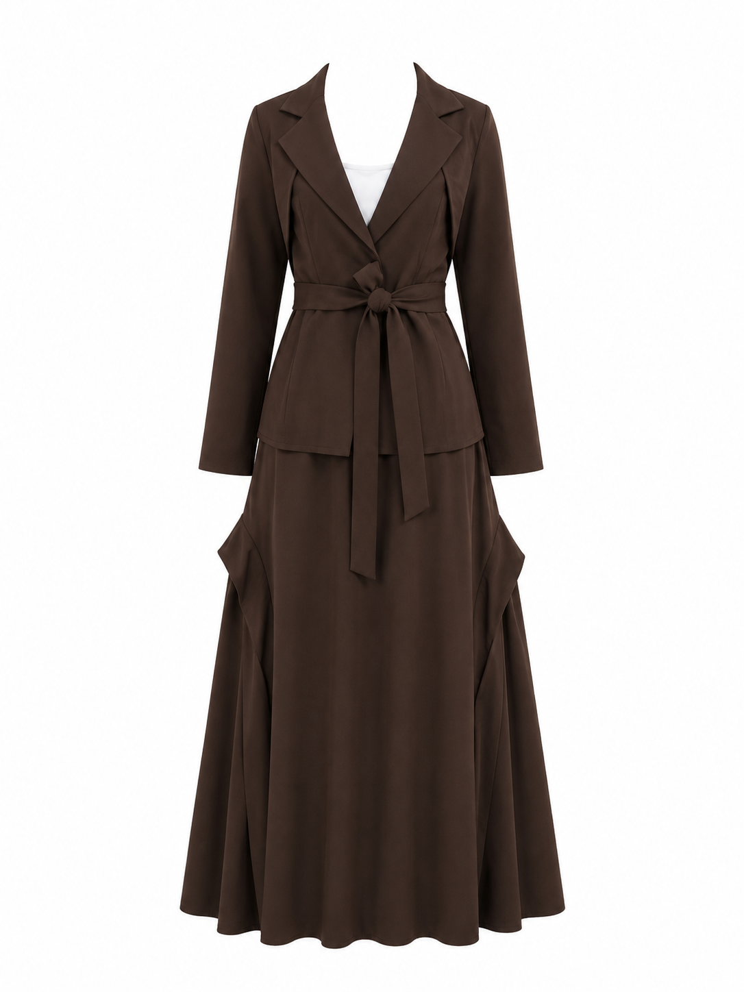 Brown Skirt Set