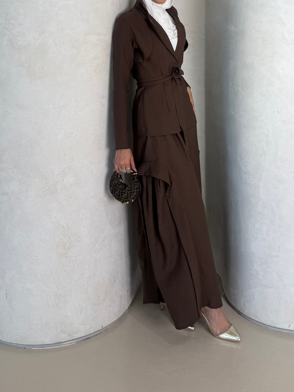Brown Skirt Set