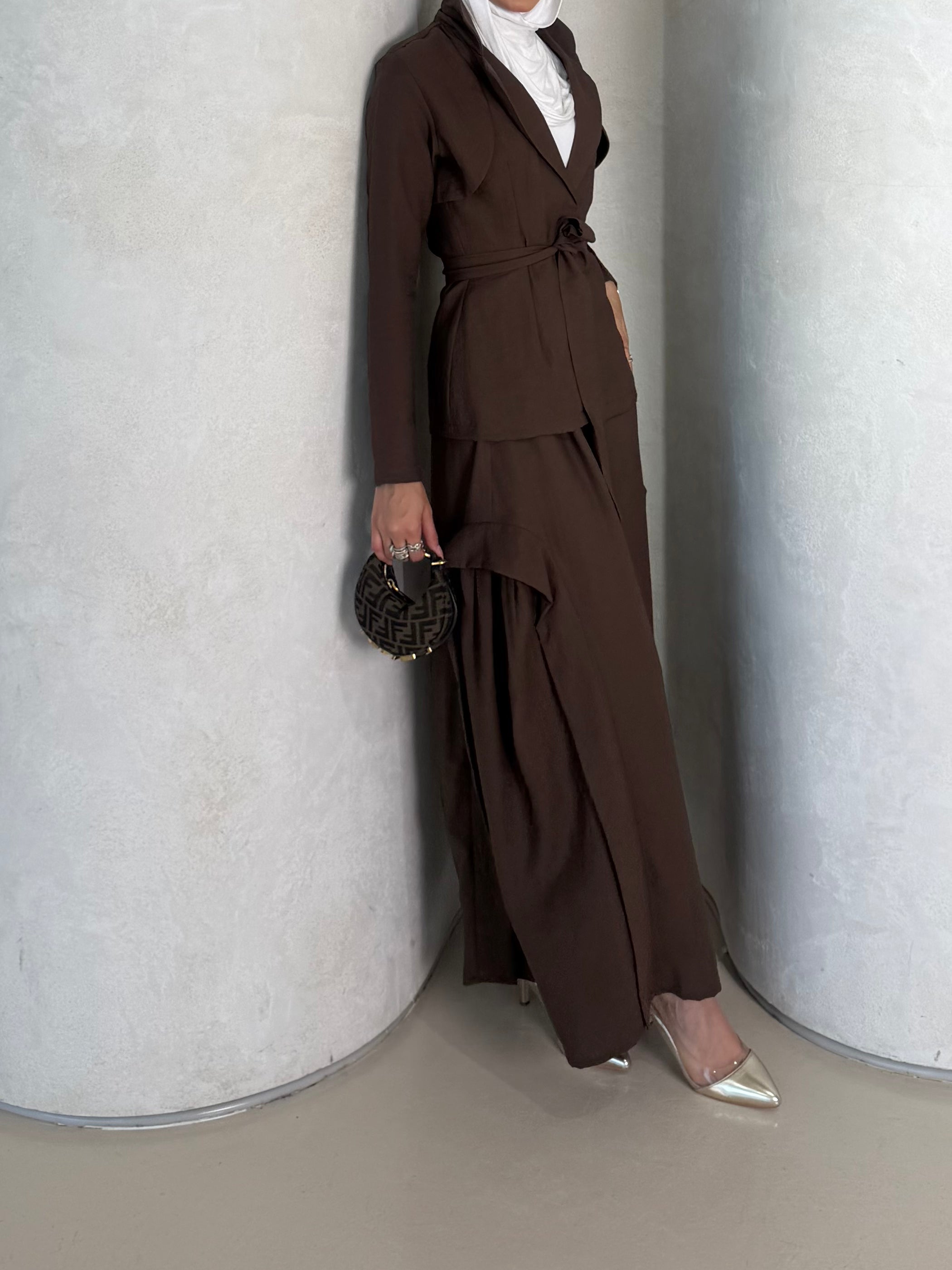Brown Skirt Set