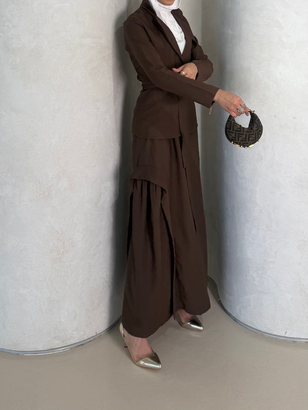 Brown Skirt Set