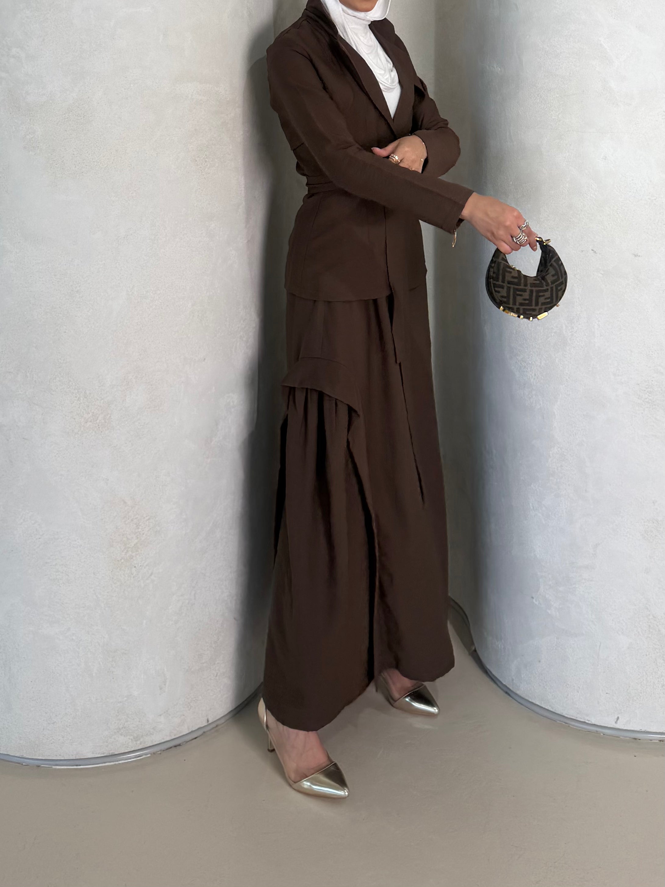 Brown Skirt Set