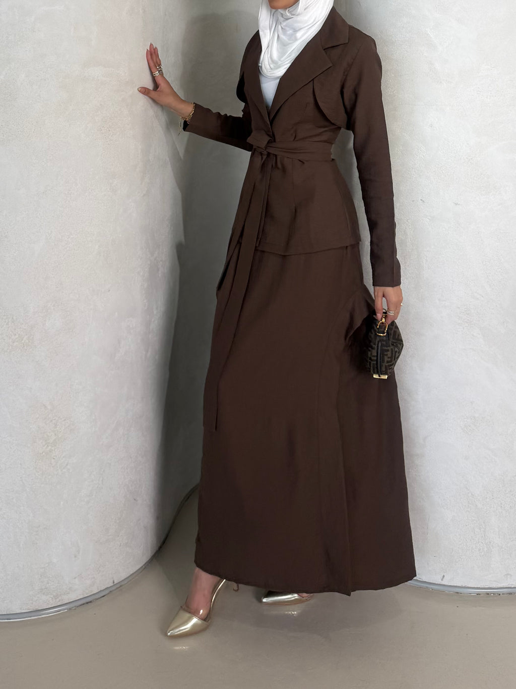 Brown Skirt Set