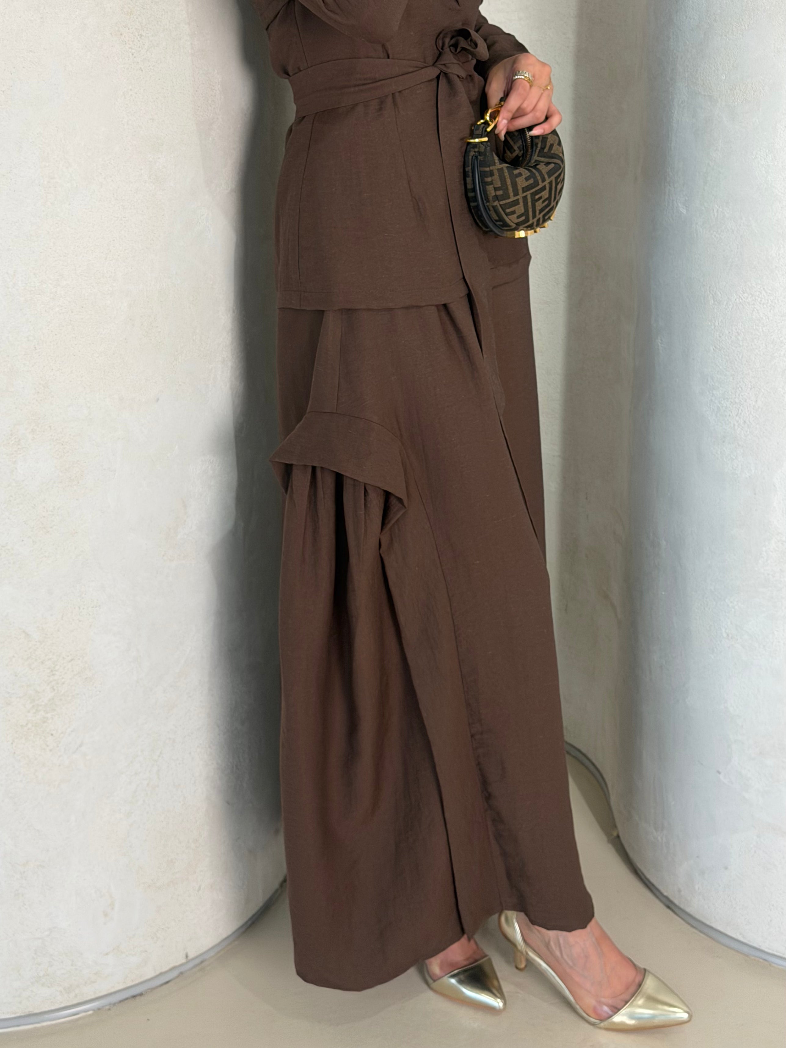 Brown Skirt Set