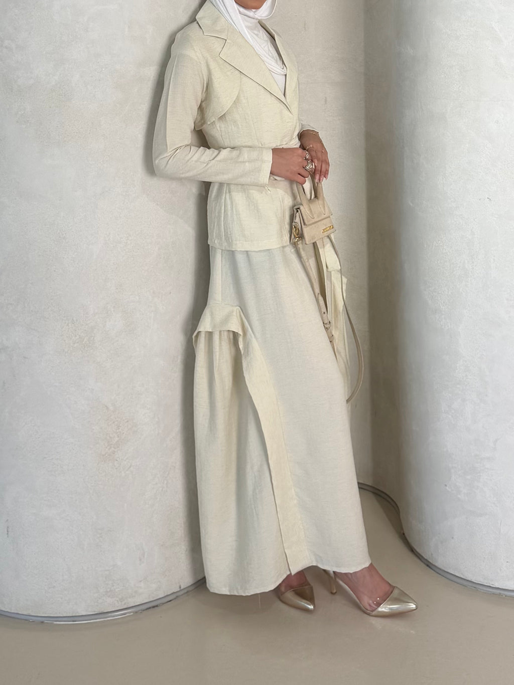 Butter Yellow Skirt Set