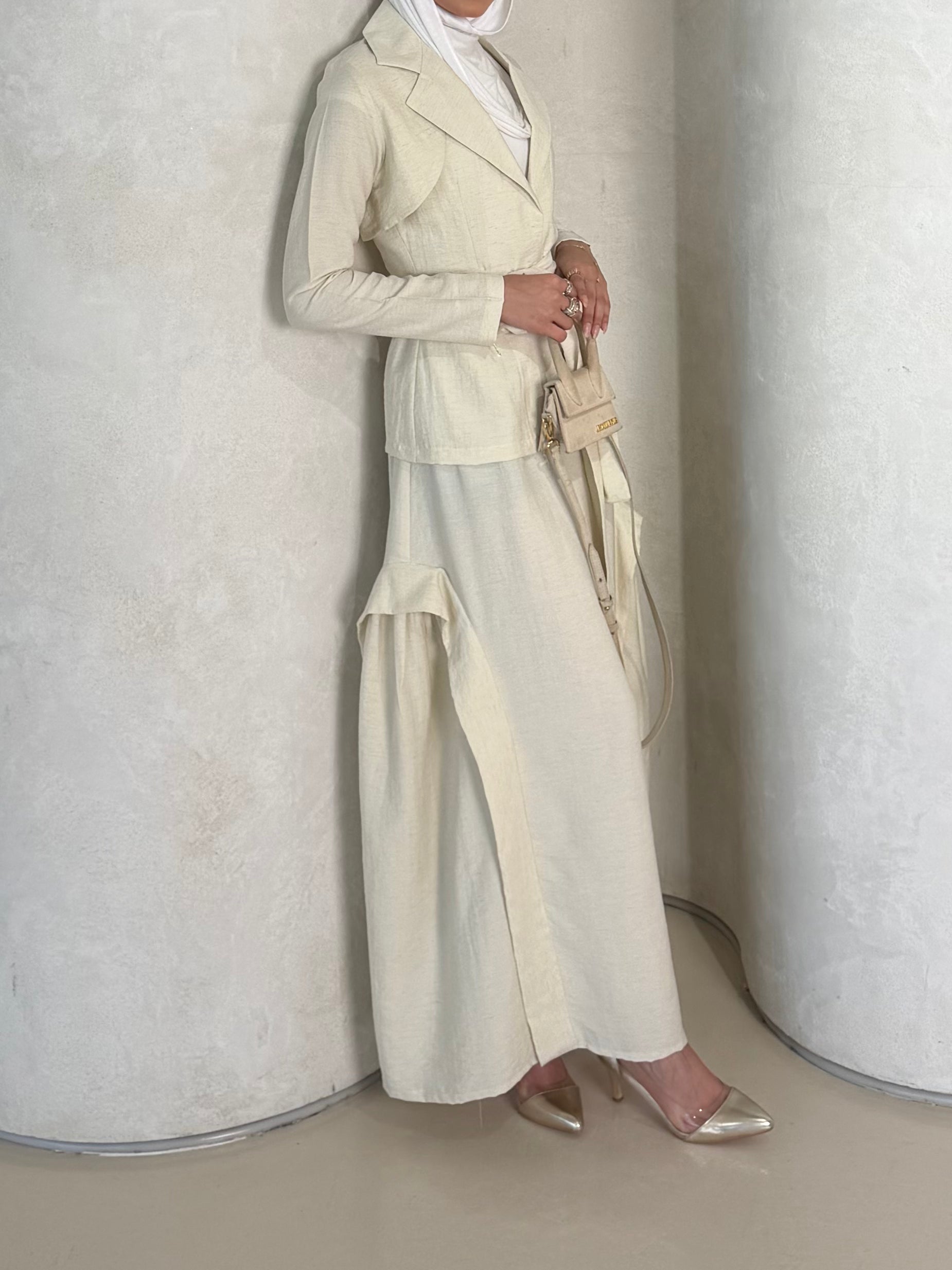Butter Yellow Skirt Set