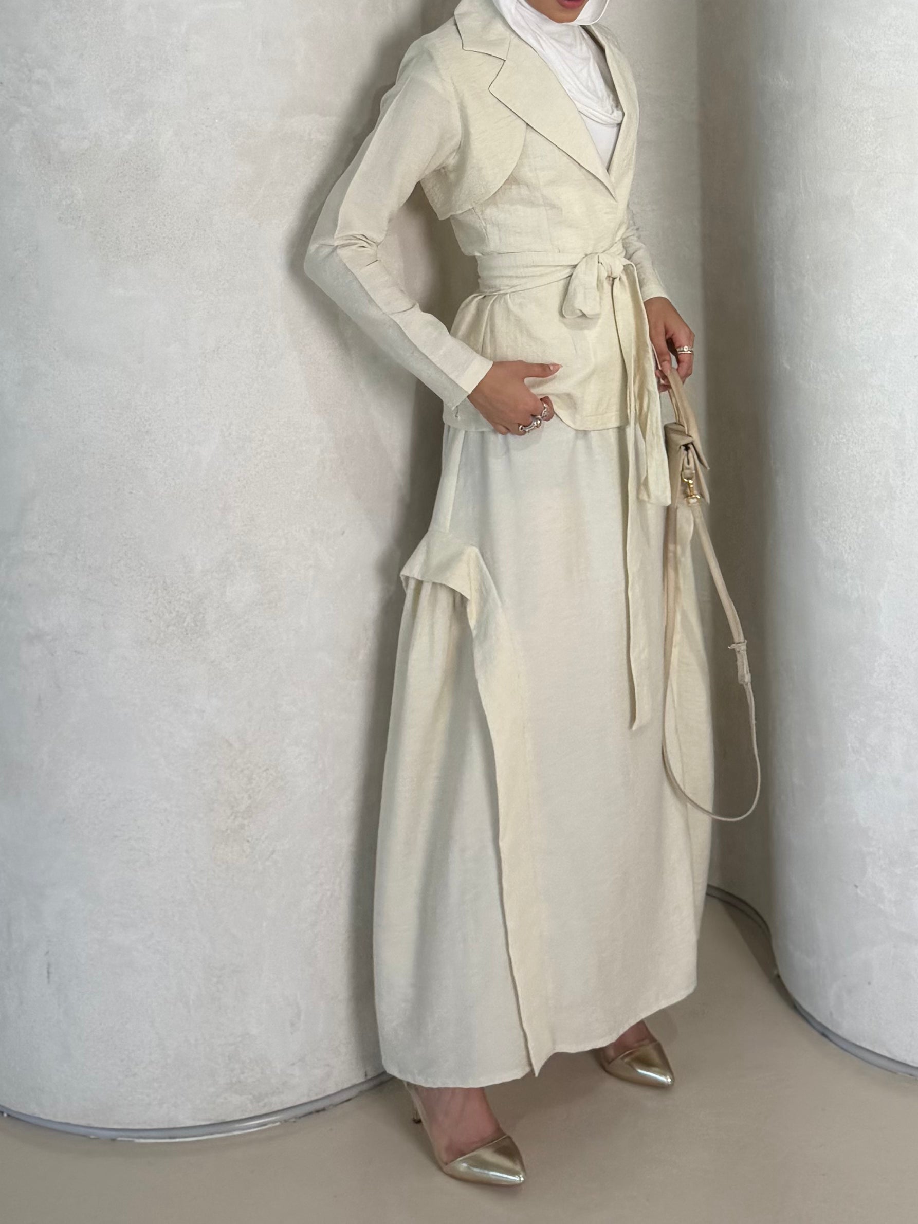 Butter Yellow Skirt Set